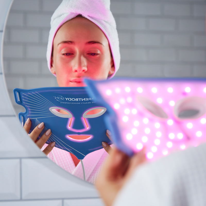 Maschera a luce LED blu CurrentBody Skin