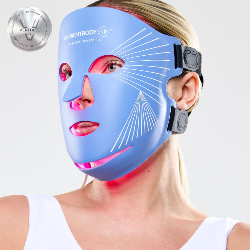 Maschera a luce LED blu CurrentBody Skin