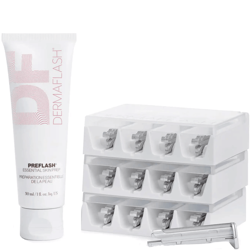 DERMAFLASH The Essentials Kit di Ricarica di Dermaplaning Sonico per 12 Settimane