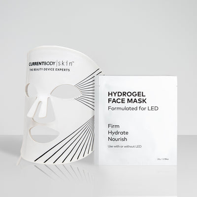 Maschera di fototerapia a luce LED CurrentBody Skin  + 3 Maschere Hydrogel