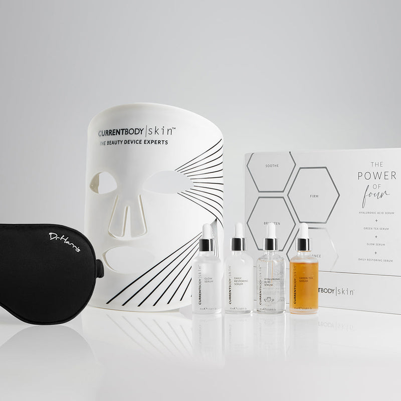 The Power of Four Skincare Set & CurrentBody Skin LED Mask & Dr Harris