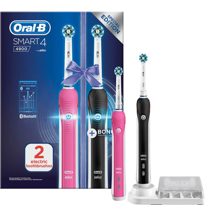 Spazzolino Elettrico Oral-B Smart 4900 rosa e nero Confezione doppia