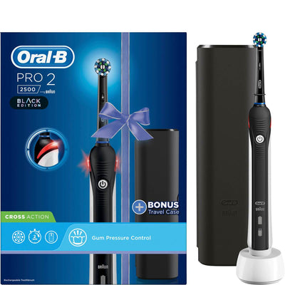 Spazzolino elettrico Oral-B Pro 2 2500 CrossAction nero + custodia da viaggio